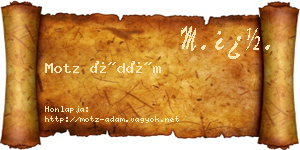 Motz Ádám névjegykártya